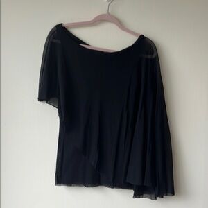 Chic Black Asymmetrical Top